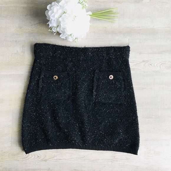 🎀 NWT ZARA Casual / Dress M Size NWT Black Skirt - Picture 3 of 9